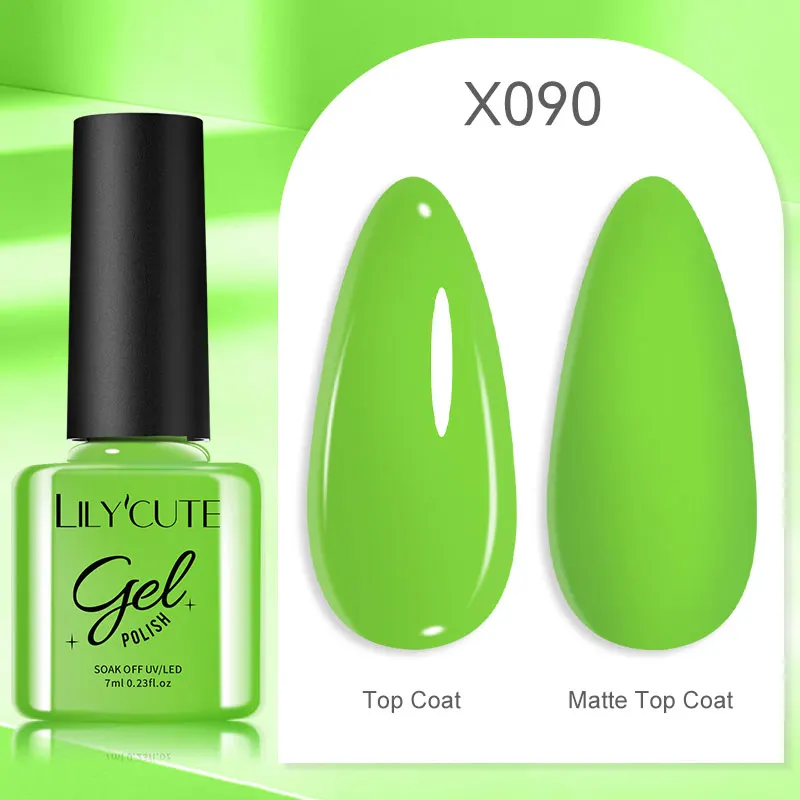 LILYCUTE 7ml UV Nail Gel Polish Autumn Winter Color Semi Permanent Matte Top Coat Needed Soak Off UV LED Nail Art Gel Varnish - Image 31