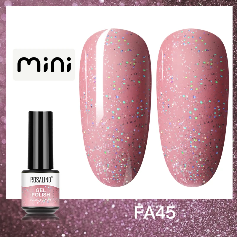 ROSALIND 5ml UV Gel Varnishes Gel Nail Polish Hybrid Soak Off Semi Permanent Base Top Coat Nail Polish for Nail Art - Image 30