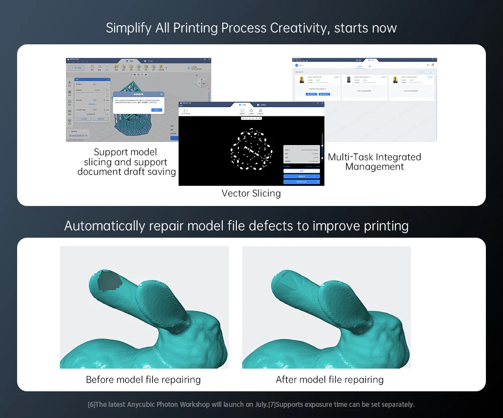 ANYCUBIC Photon Mono M7 Mono MSLA 3D Printer High Speed Resin Photocuring 14K 3D Printer 10'' LCD Printing Size 223*230*126mm - Image 19