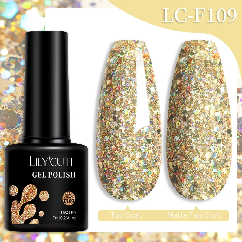 LILYCUTE Thermal Gel Nail Polish Popular In Winter For Manicure Yellow Green Temperature Color-changing Nail Art Gel Varnish - Image 150