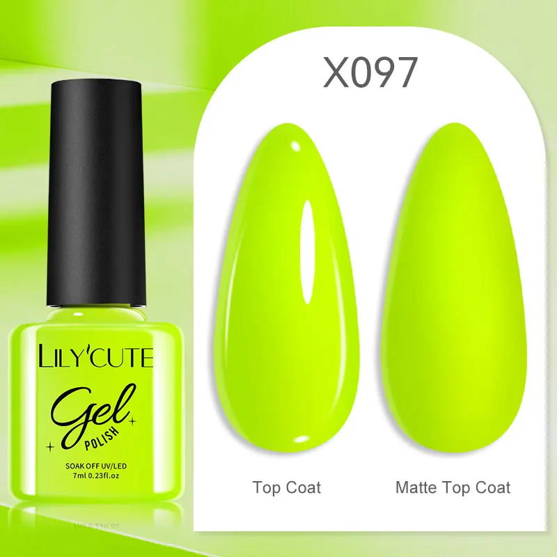 LILYCUTE 7ml UV Nail Gel Polish Autumn Winter Color Semi Permanent Matte Top Coat Needed Soak Off UV LED Nail Art Gel Varnish - Image 64