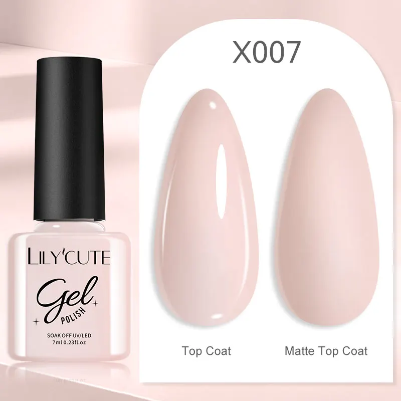 LILYCUTE 7ml UV Nail Gel Polish Autumn Winter Color Semi Permanent Matte Top Coat Needed Soak Off UV LED Nail Art Gel Varnish - Image 120