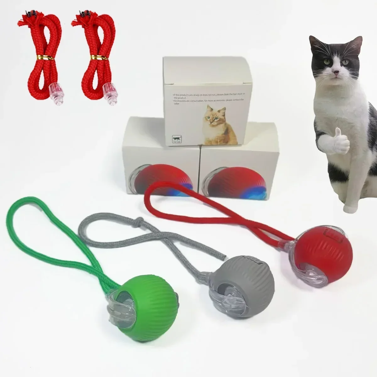 Automatic Rolling Ball Interactive Ball Cat Toys Pet Supplies Electric Dog Training Cat Teaser simulated Rat Rechargeable - Image 4