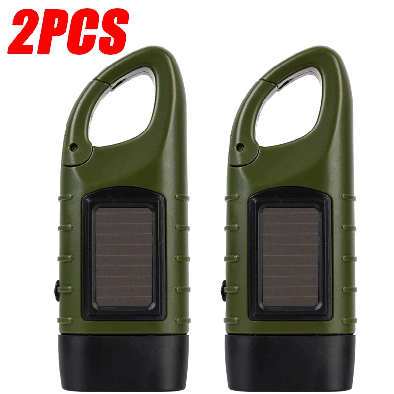 LED Flashlight Hand Crank Solar Powered Rechargeable Survival Gear Self Powered Charging Torch Dynamo for Fishing Boating Hiking - Image 7