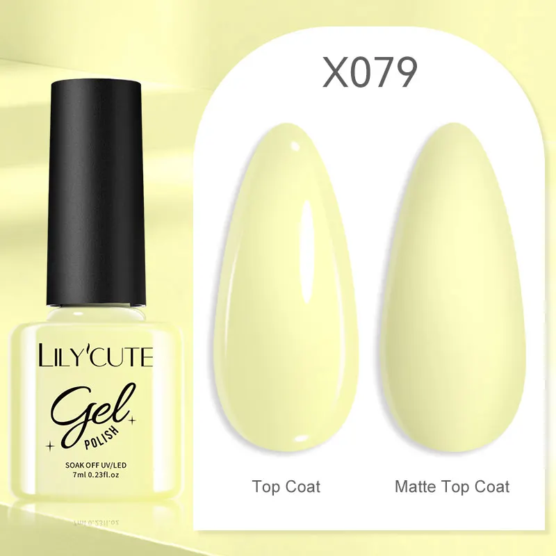 LILYCUTE 7ml UV Nail Gel Polish Autumn Winter Color Semi Permanent Matte Top Coat Needed Soak Off UV LED Nail Art Gel Varnish - Image 151