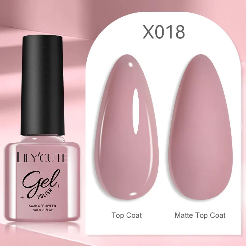 LILYCUTE 7ml UV Nail Gel Polish Autumn Winter Color Semi Permanent Matte Top Coat Needed Soak Off UV LED Nail Art Gel Varnish - Image 118
