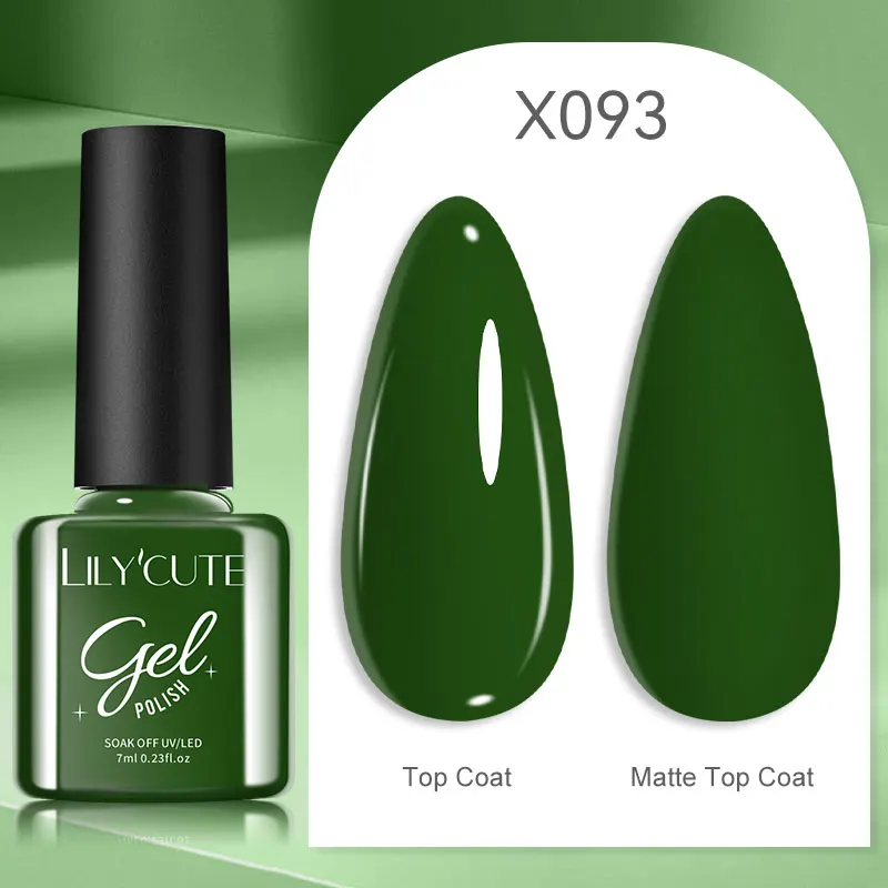 LILYCUTE 7ml UV Nail Gel Polish Autumn Winter Color Semi Permanent Matte Top Coat Needed Soak Off UV LED Nail Art Gel Varnish - Image 89