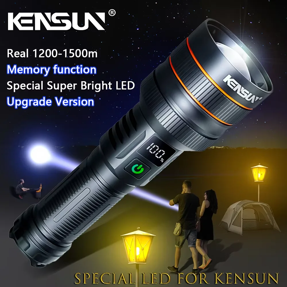 Strong Light Lantern High Power LED Flashlight USB Rechargeable Powerful Tactical Torch Super Long Range Lamp Outdoor Fishing