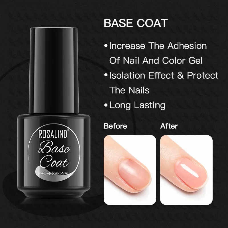 ROSALIND 5ml UV Gel Varnishes Gel Nail Polish Hybrid Soak Off Semi Permanent Base Top Coat Nail Polish for Nail Art - Image 50