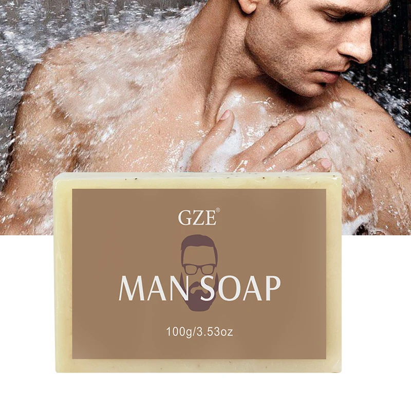 GZE Men's Exfoliating Scrub Bar 3-in-1 Body Face & Shaving Cleanser Hydrating Moisturizing Grooming Soap Men+Care - Image 5