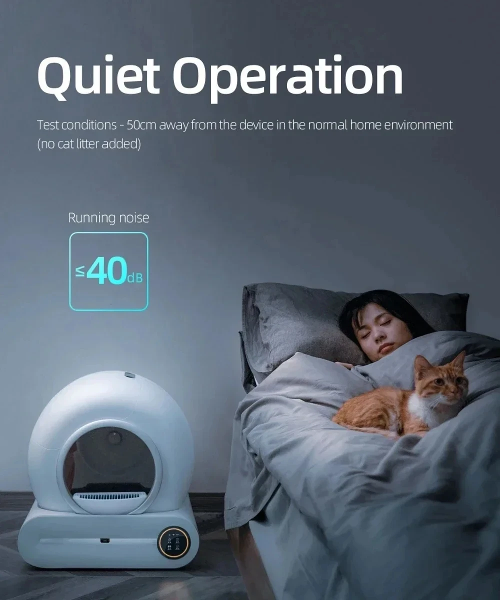 Tonepie 65L Automatic Smart Cat Litter Box Self Cleaning Fully Enclosed Cat Litter Box Pet Toilet Litter Tray English versions - Image 5