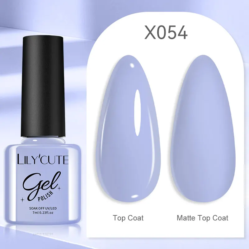 LILYCUTE 7ml UV Nail Gel Polish Autumn Winter Color Semi Permanent Matte Top Coat Needed Soak Off UV LED Nail Art Gel Varnish - Image 140