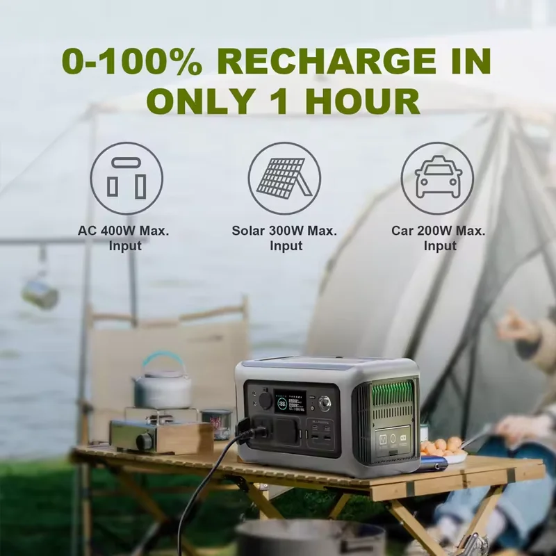 ALLPOWERS Portable Power Station R600, 299Wh LiFeP04 Battery with 2x 600W (1200W Surge) AC Outlets for Outdoor Camping RV Home - Image 3
