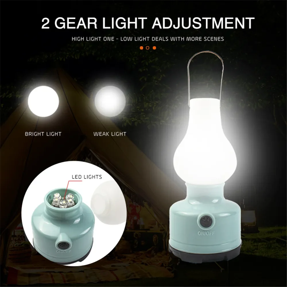 Portable Camping Lights Waterproof Outdoor Camp Lamp 2 Lighting Modes Tent Lamp for Hiking Climbing Yard - Image 3