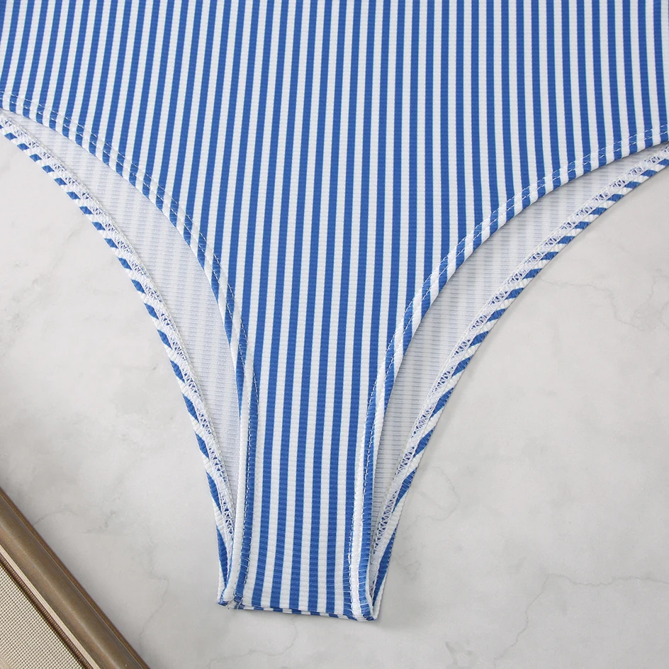 Sexy Striped Ruffle Bikini Swimsuit Women 2025 Two-piece Swimwear High Waisted Bikinis Sets Female Bathing Suit Push Up Monokini (Copy) - Image 22