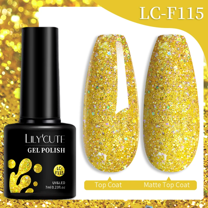 LILYCUTE Thermal Gel Nail Polish Popular In Winter For Manicure Yellow Green Temperature Color-changing Nail Art Gel Varnish - Image 124