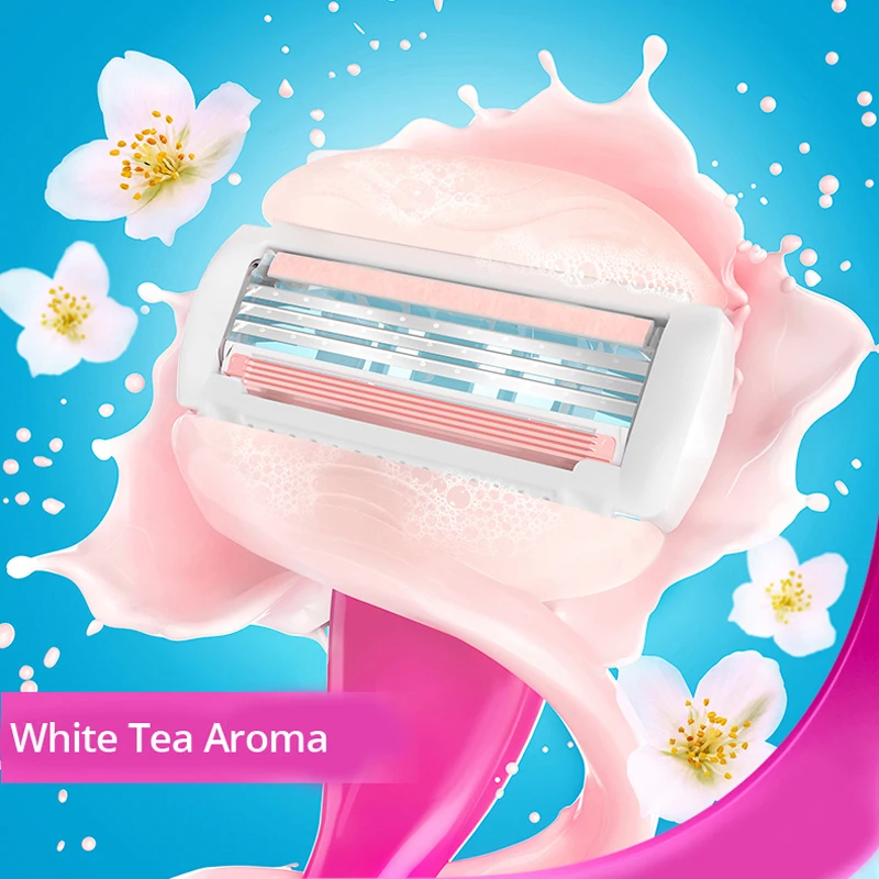 Gillette Venus Razor Blade 3 Layer Shaving Razor Blade Heads Replacement Built-in Spa Soap Bar for Women Body Shaving - Image 2