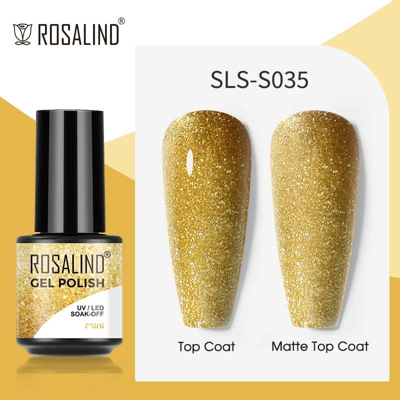 ROSALIND 5ml UV Gel Varnishes Gel Nail Polish Hybrid Soak Off Semi Permanent Base Top Coat Nail Polish for Nail Art - Image 69