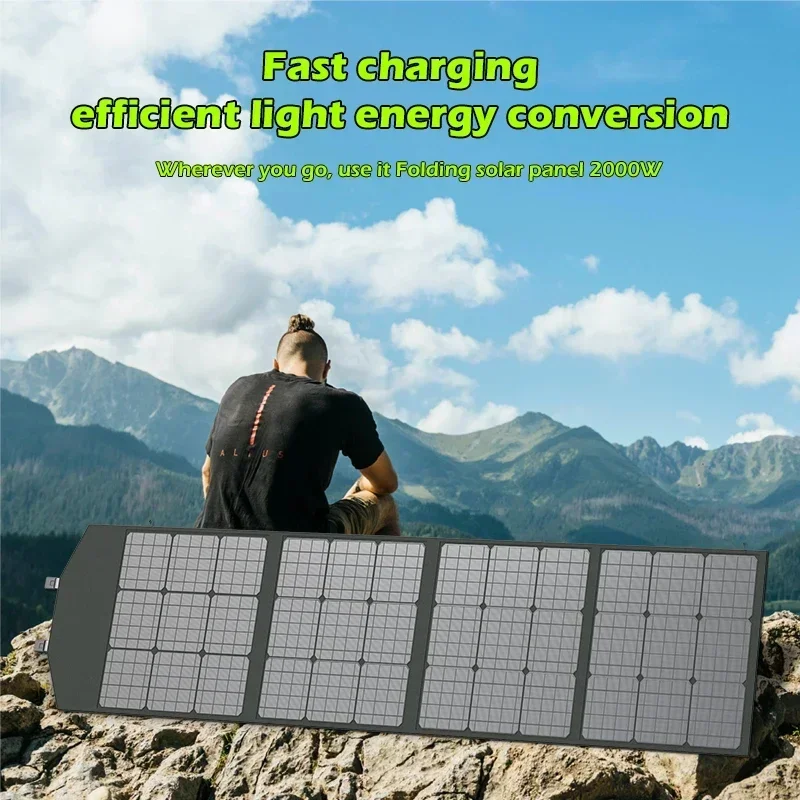 Flexible Foldable Solar Panel High Efficience Travel & Phone & Boat Portable 12V 2000w 1500w 1000w 500w Solar Panel Kit - Image 5