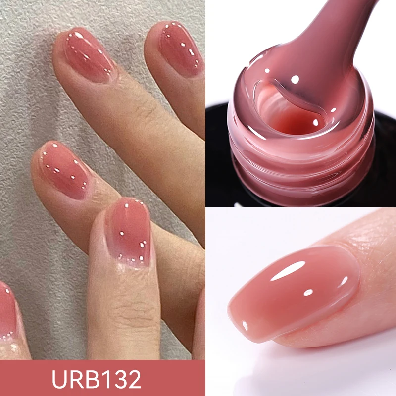 UR SUGAR 7ml Nude Pink Glitter Rubber Base Gel Polish Sparking Sequins Semi Permanent Soak Off Nail Art Varnish All For Manicure - Image 46