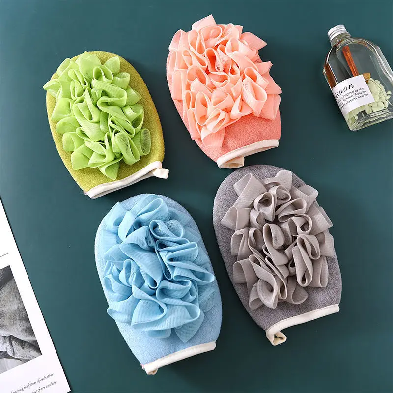 2 In1 Body Bath Sponge Super Soft Exfoliating Loofahs Shower Ball Hangable Scrub Towel Bath Ball For Body Cleaning Brush