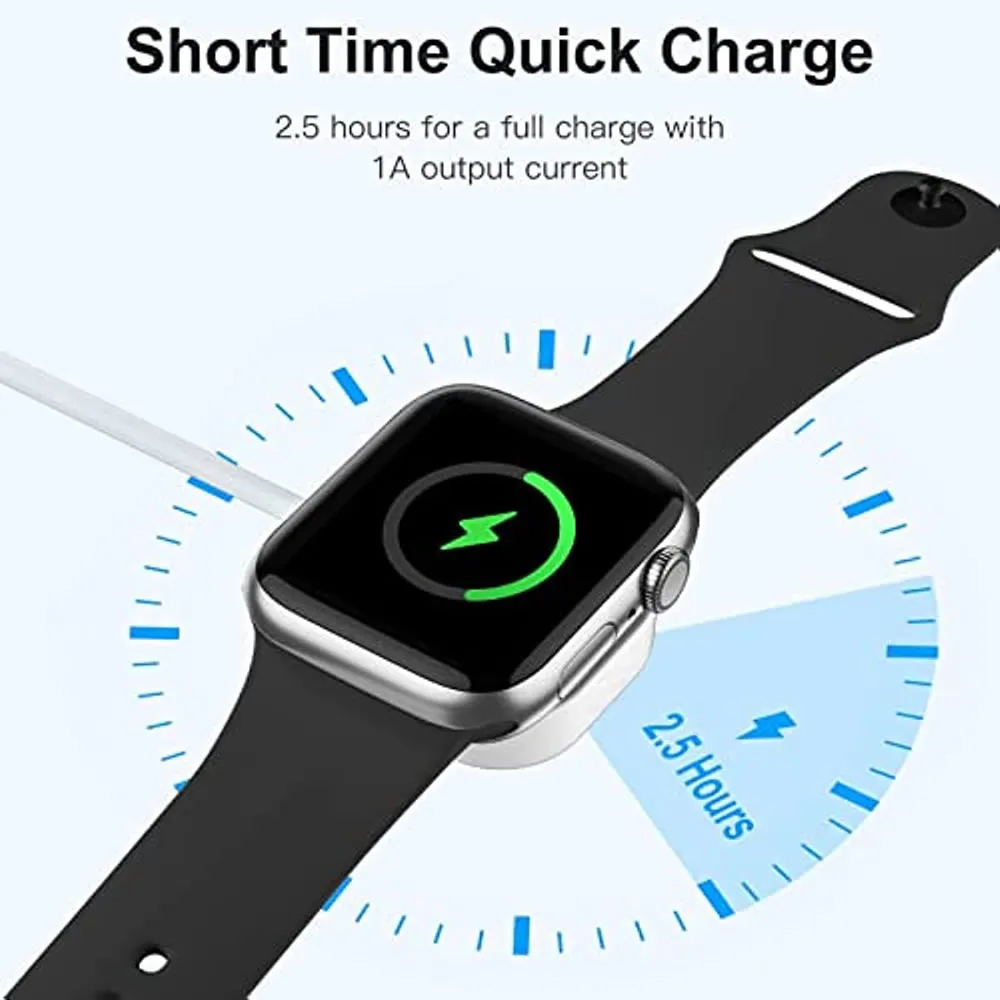 6 in 1 Watch & Phone Charger Cable for Iwatch 9 8 7 6 5 4 Ultra Airpods All in 1 Cable for IPhone 15 14 13 Pro Max Type-C & More - Image 10