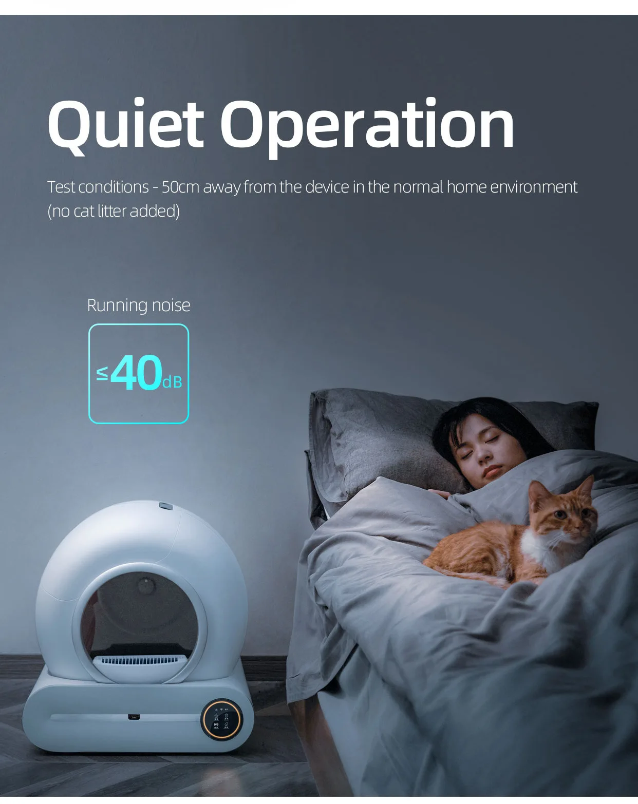 Tonepie 65L Automatic Smart Cat Litter Box Self Cleaning Fully Enclosed Cat Litter Box Pet Toilet Litter Tray English versions - Image 15