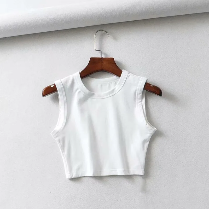summer vintage white crop tops women biker black punk sexy tank top korean streetwear cropped sleeveless top feminino - Image 14