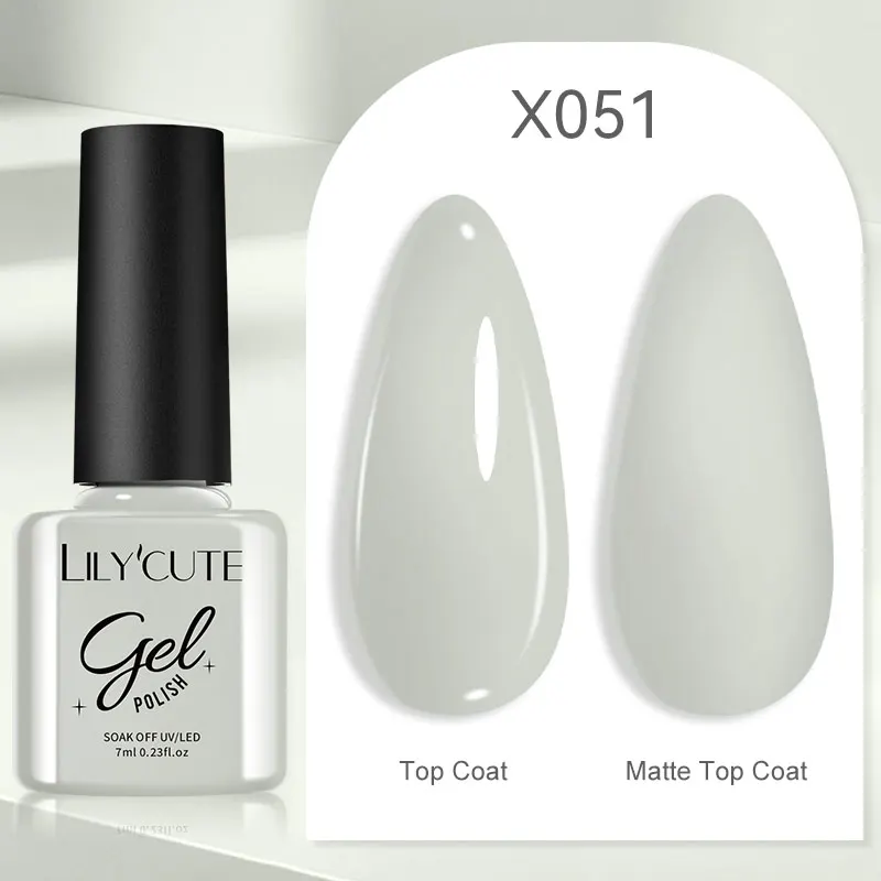 LILYCUTE 7ml UV Nail Gel Polish Autumn Winter Color Semi Permanent Matte Top Coat Needed Soak Off UV LED Nail Art Gel Varnish - Image 88