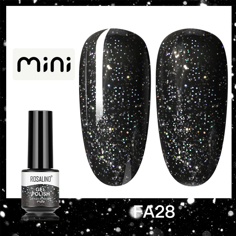 ROSALIND 5ml UV Gel Varnishes Gel Nail Polish Hybrid Soak Off Semi Permanent Base Top Coat Nail Polish for Nail Art - Image 48