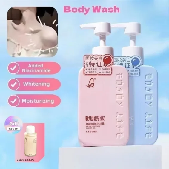 Men's  Women's Body Wash Patchouli Iris Hypoallergenic Non Irritating Formula 300ML