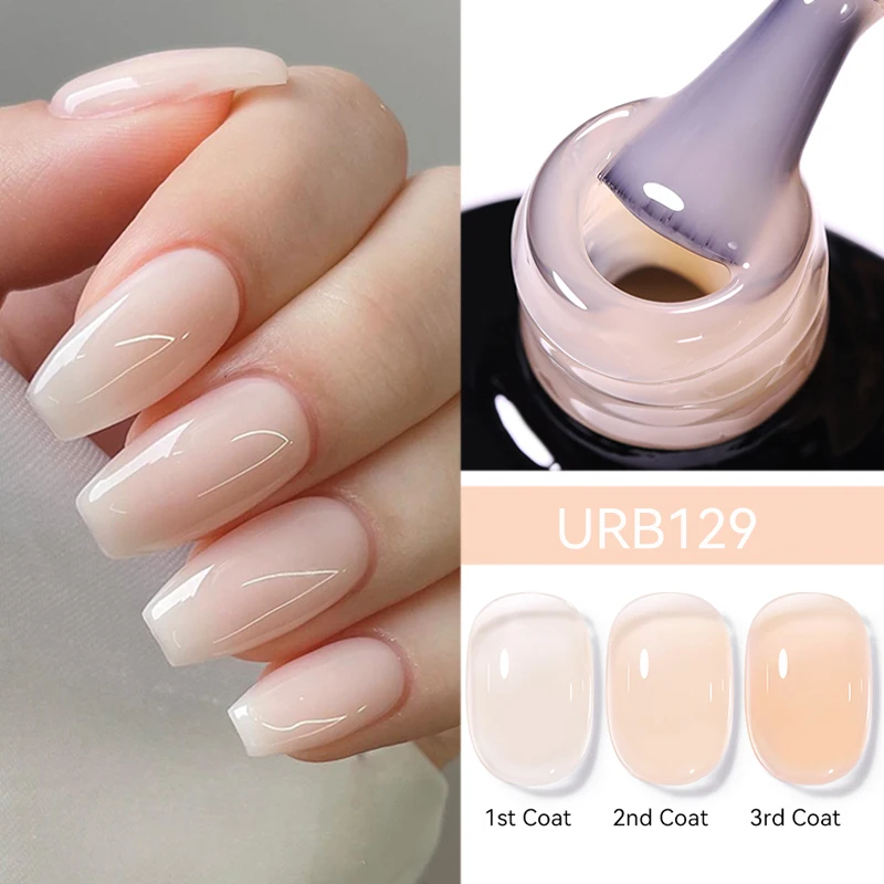 UR SUGAR 7ml Nude Pink Glitter Rubber Base Gel Polish Sparking Sequins Semi Permanent Soak Off Nail Art Varnish All For Manicure - Image 45