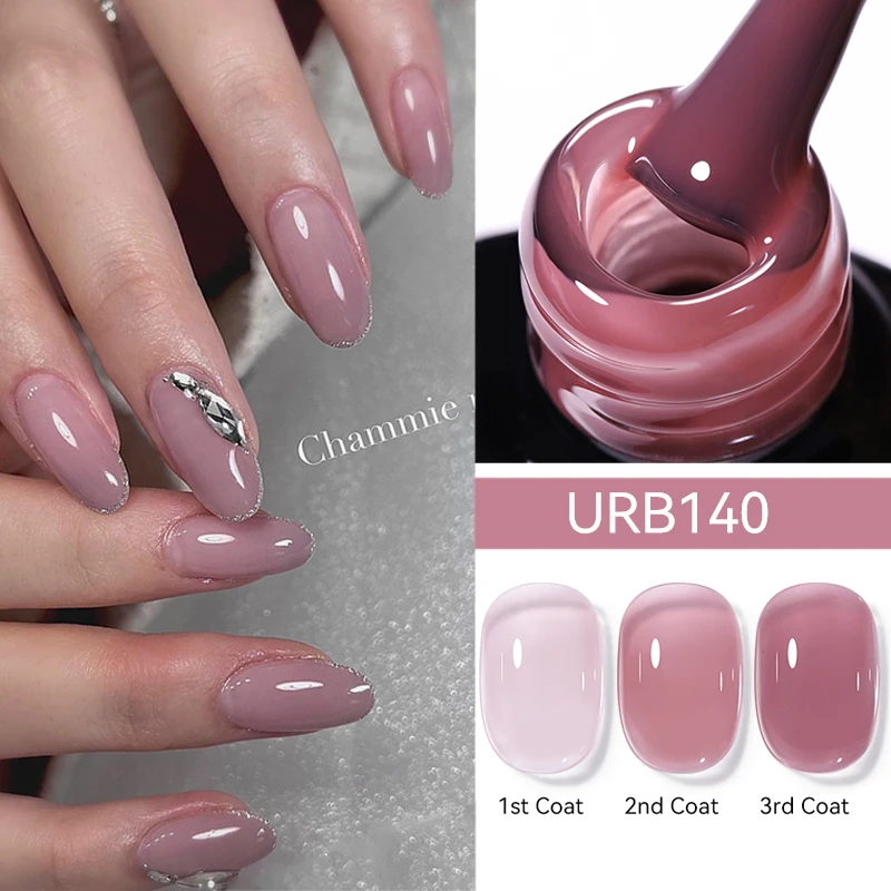 UR SUGAR 7ml Nude Pink Glitter Rubber Base Gel Polish Sparking Sequins Semi Permanent Soak Off Nail Art Varnish All For Manicure - Image 40