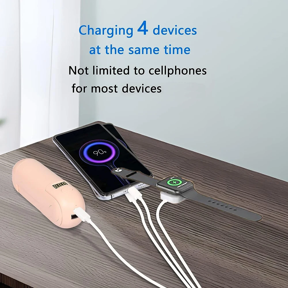 6 in 1 Watch & Phone Charger Cable for Iwatch 9 8 7 6 5 4 Ultra Airpods All in 1 Cable for IPhone 15 14 13 Pro Max Type-C & More - Image 4