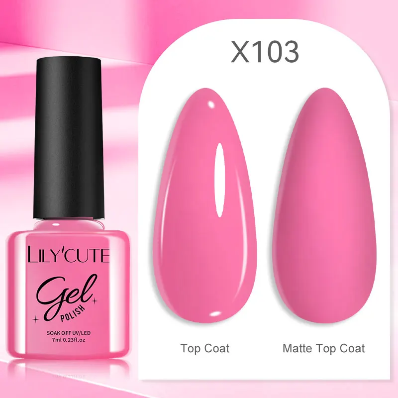 LILYCUTE 7ml UV Nail Gel Polish Autumn Winter Color Semi Permanent Matte Top Coat Needed Soak Off UV LED Nail Art Gel Varnish - Image 23