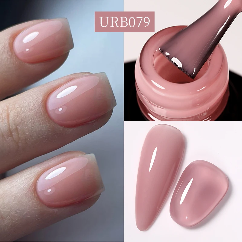 UR SUGAR 7ml Nude Pink Glitter Rubber Base Gel Polish Sparking Sequins Semi Permanent Soak Off Nail Art Varnish All For Manicure - Image 21
