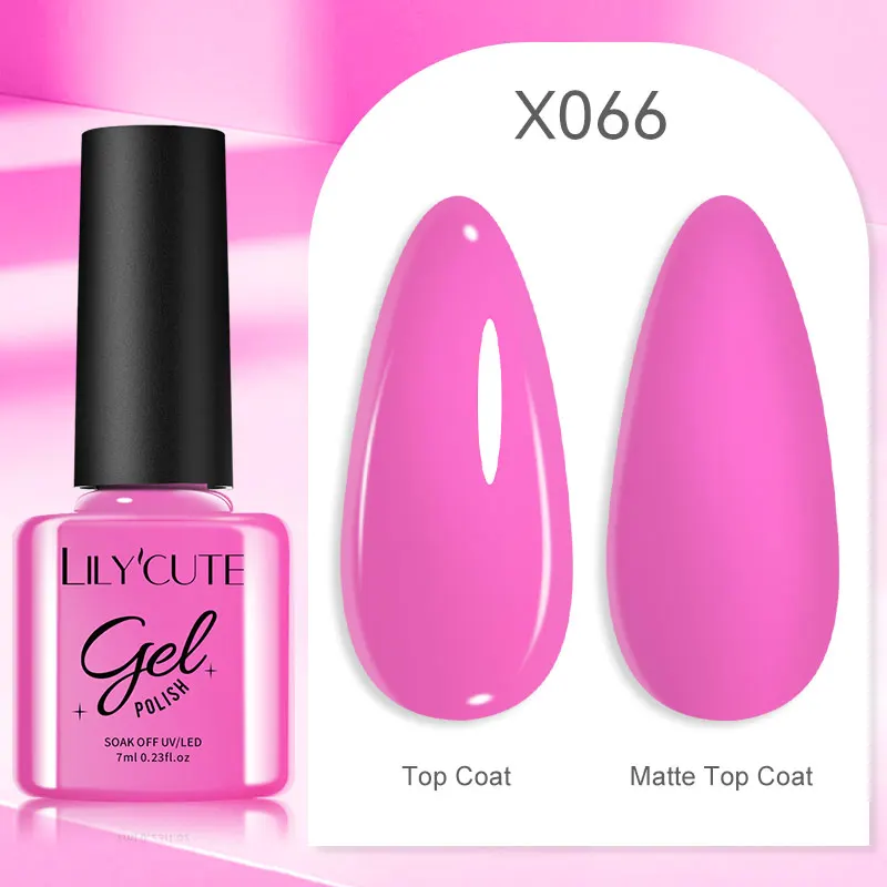 LILYCUTE 7ml UV Nail Gel Polish Autumn Winter Color Semi Permanent Matte Top Coat Needed Soak Off UV LED Nail Art Gel Varnish - Image 24
