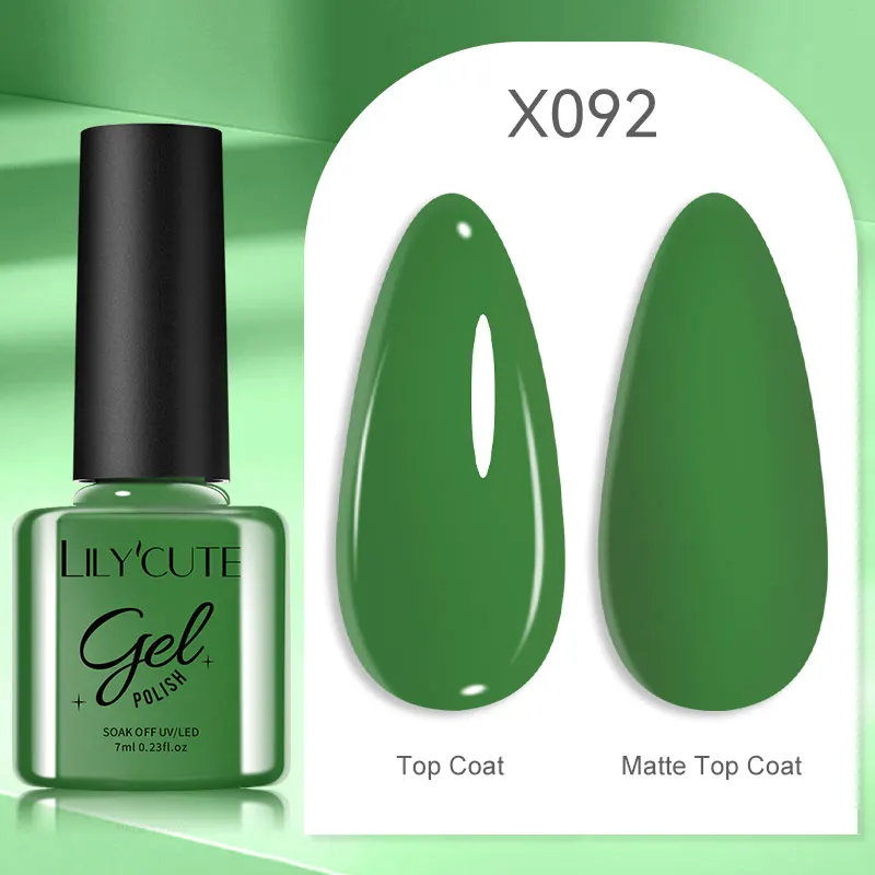 LILYCUTE 7ml UV Nail Gel Polish Autumn Winter Color Semi Permanent Matte Top Coat Needed Soak Off UV LED Nail Art Gel Varnish - Image 127