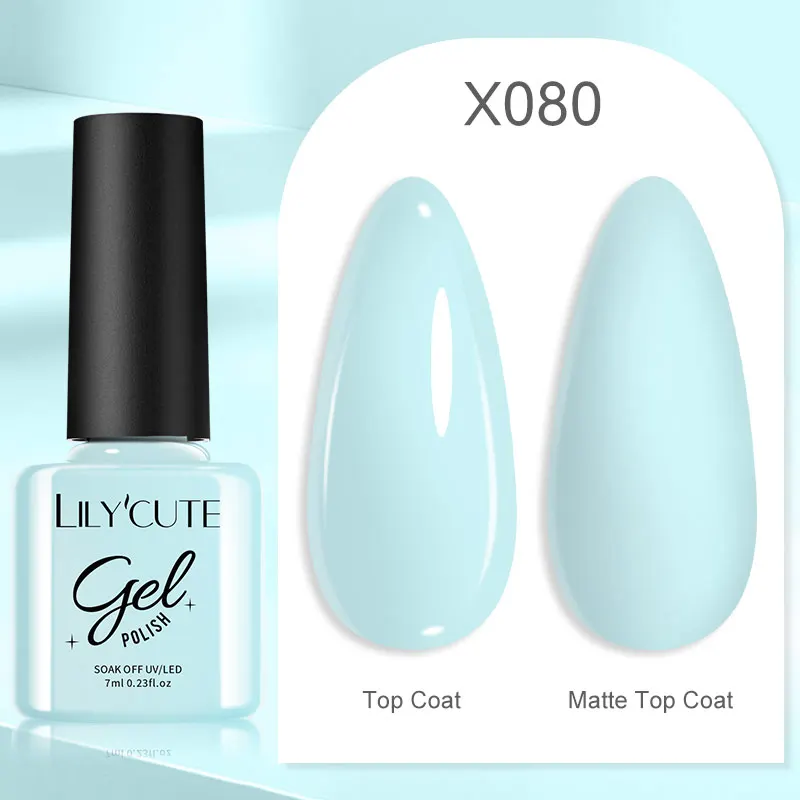 LILYCUTE 7ml UV Nail Gel Polish Autumn Winter Color Semi Permanent Matte Top Coat Needed Soak Off UV LED Nail Art Gel Varnish - Image 145