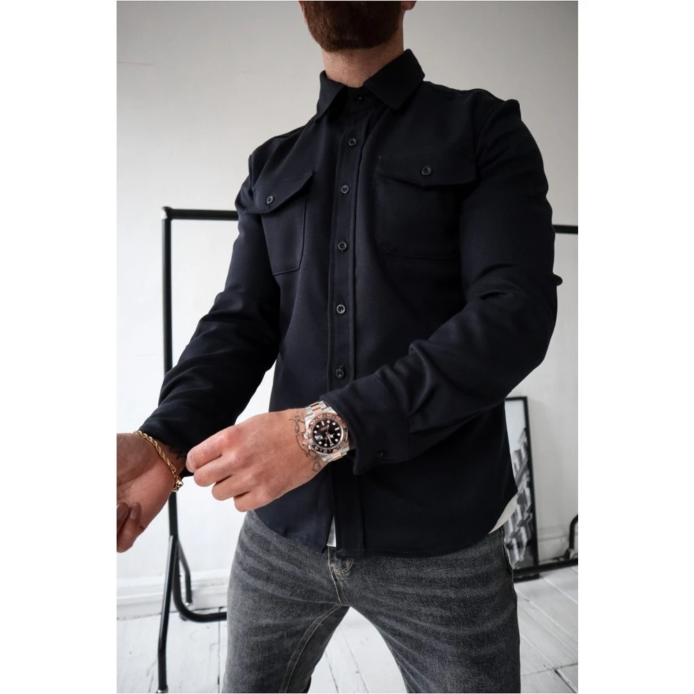 New Autumn and Winter European and American Men's Clothing Youth Casual Men's Shirt Grinding - Image 5