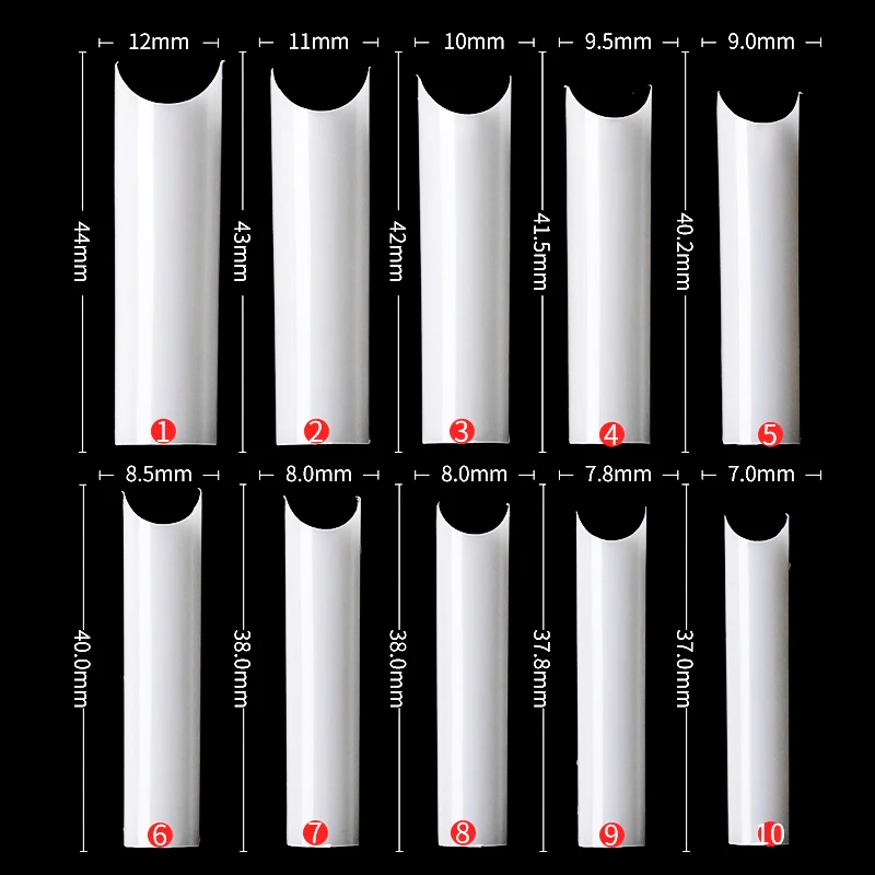 500pcs XXL Coffin Nail Tips Square C-curve False French Natural Transparent Fake Nails Acrylic UV Gel Polish Manicure Salon Tool - Image 2