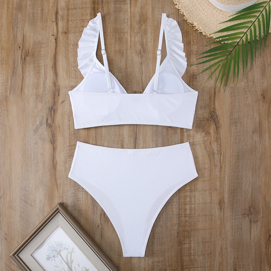 Sexy Striped Ruffle Bikini Swimsuit Women 2025 Two-piece Swimwear High Waisted Bikinis Sets Female Bathing Suit Push Up Monokini (Copy) - Image 27