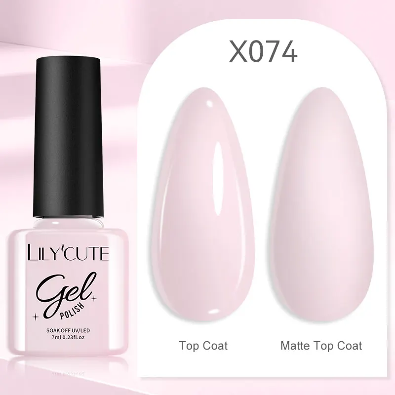LILYCUTE 7ml UV Nail Gel Polish Autumn Winter Color Semi Permanent Matte Top Coat Needed Soak Off UV LED Nail Art Gel Varnish - Image 126