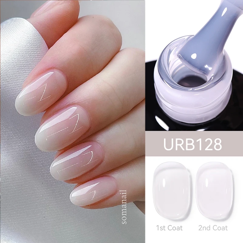 UR SUGAR 7ml Nude Pink Glitter Rubber Base Gel Polish Sparking Sequins Semi Permanent Soak Off Nail Art Varnish All For Manicure - Image 48