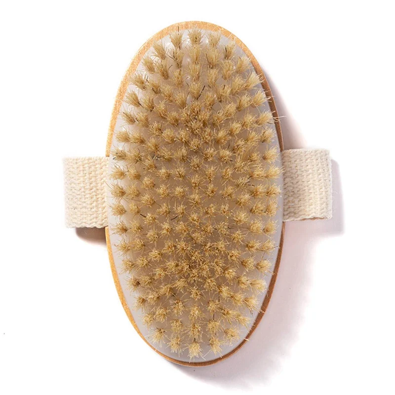 Natural  Bristle Brush Soft Wet Dry Skin Body SPA Brush Bath Massager - Image 5