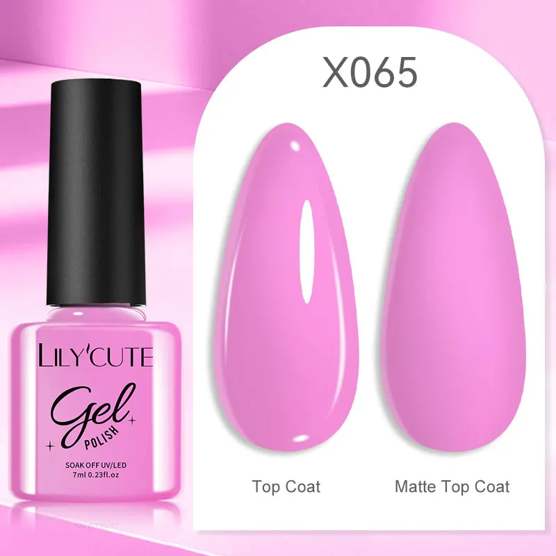 LILYCUTE 7ml UV Nail Gel Polish Autumn Winter Color Semi Permanent Matte Top Coat Needed Soak Off UV LED Nail Art Gel Varnish - Image 72