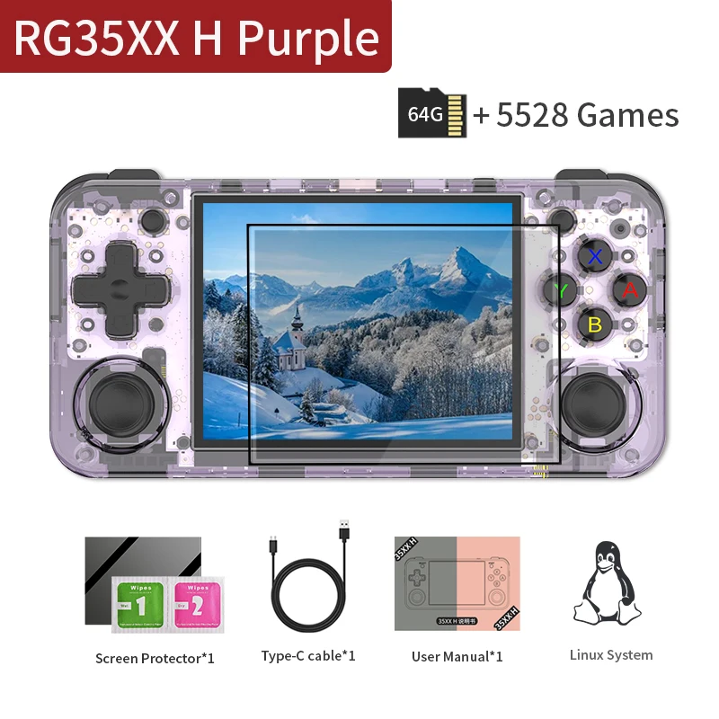 ANBERNIC RG35XX H Handheld Game Console Linux 3.5 inch IPS Screen H700 Retro Video Games Player 3300mAh 64G 5528 Classic Games - Image 7