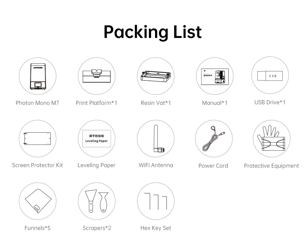 ANYCUBIC Photon Mono M7 Mono MSLA 3D Printer High Speed Resin Photocuring 14K 3D Printer 10'' LCD Printing Size 223*230*126mm - Image 25