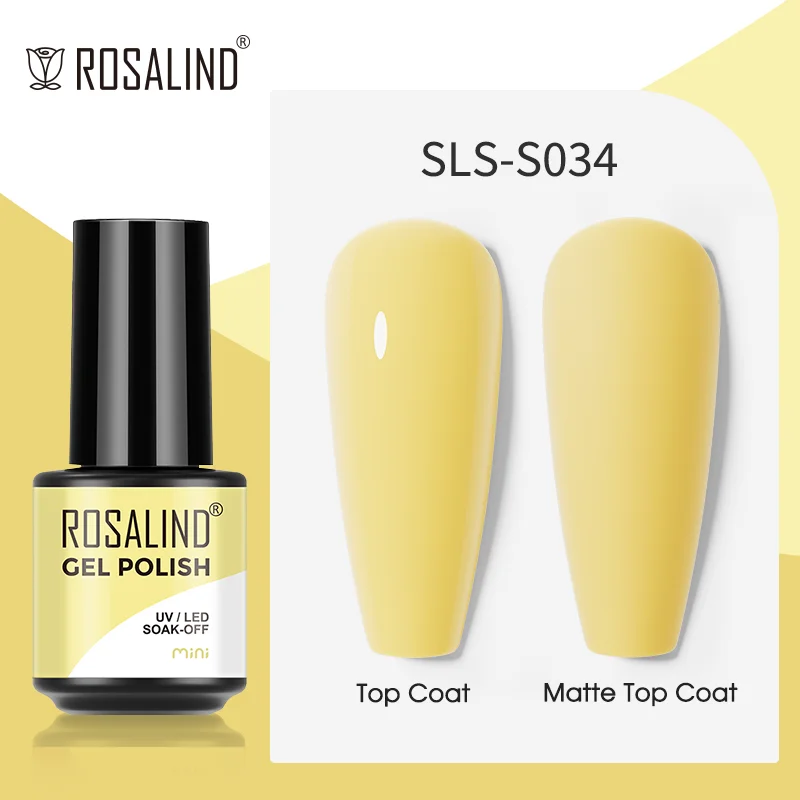 ROSALIND 5ml UV Gel Varnishes Gel Nail Polish Hybrid Soak Off Semi Permanent Base Top Coat Nail Polish for Nail Art - Image 70