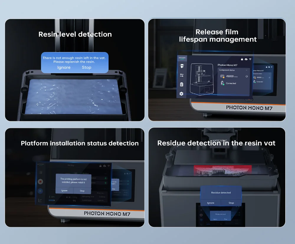 ANYCUBIC Photon Mono M7 Mono MSLA 3D Printer High Speed Resin Photocuring 14K 3D Printer 10'' LCD Printing Size 223*230*126mm - Image 15
